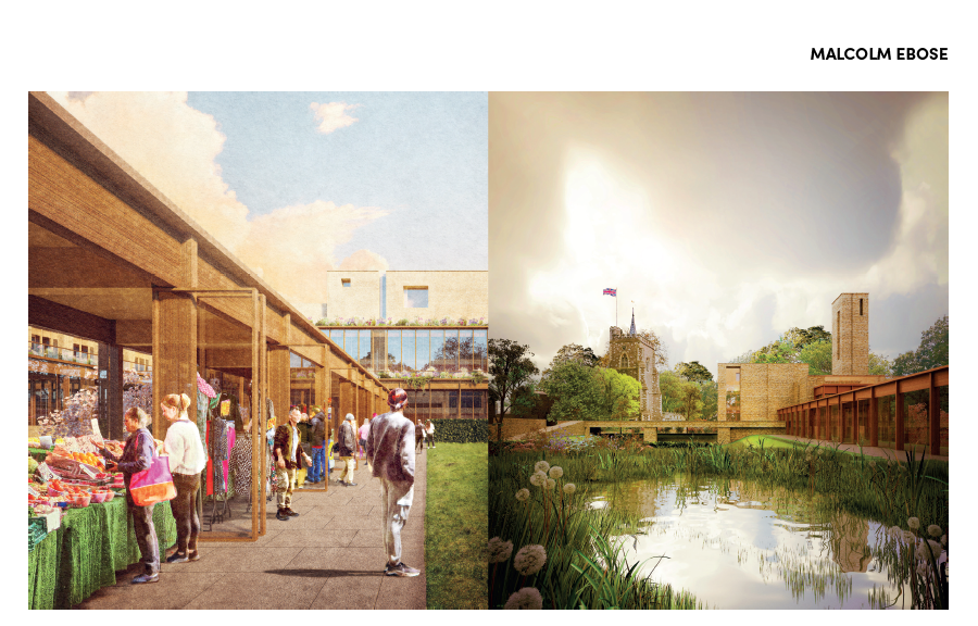Malcolm Ebose
With Permanence In Mind: Thoughts On A Holistic Health Typology
London School of Architecture
Winner Best Concept
JUDGES COMMENTSThe ambition of the project to integrate physical and mental health is good and to see this utilised in the community setting is a positive approach to removing the stigma of mental health care.
• Very interesting proposal and thesis topic looking at physical and mental health and how to integrate into the city, destigmatising mental health and confronting a growing issue.
• It's a great ambition to mix mental and physical health along with community functions in a shared setting.
• The concept is very interesting, collocating various aspects of traditional and holistic care.